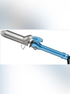 BaByliss Blue Curling Iron with Silver Barrel